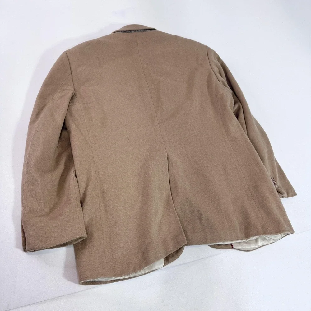 Ron Chereskin Blazer Mens 40R‎ Beige Camel Hair Wool Blend 2 Button Sport Coat